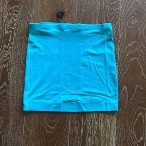 Blue green pencil skirt